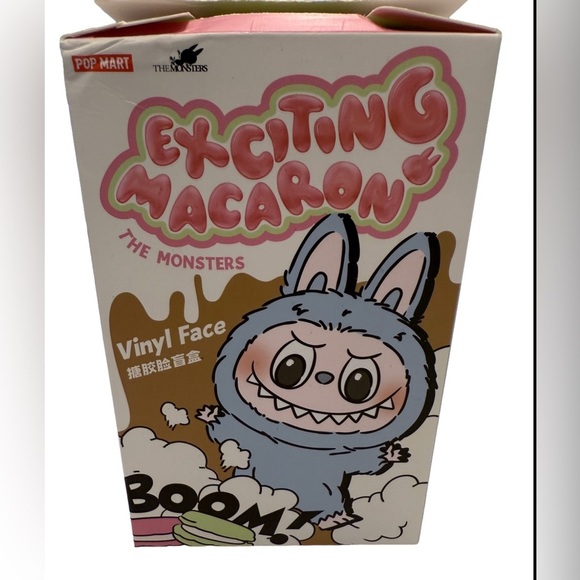 POP MART AUTHENTIC Labubu The Monsters Exciting Macaron SESAME BEAN NEW - Picture 1 of 4